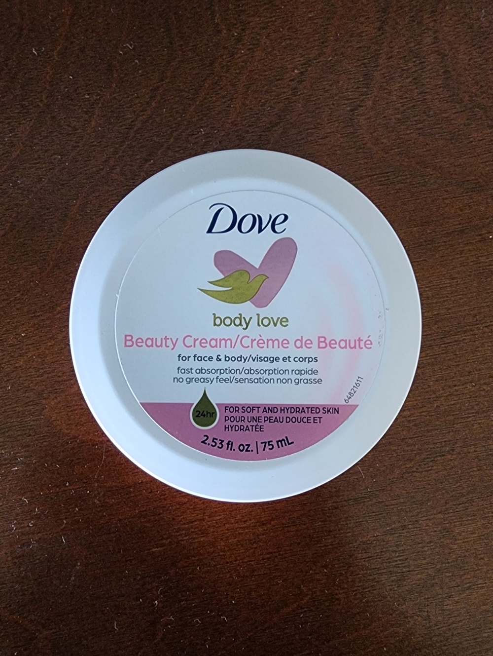 Dove Body Love Beauty Cream Face & Body 2.53 oz Pink Sealed